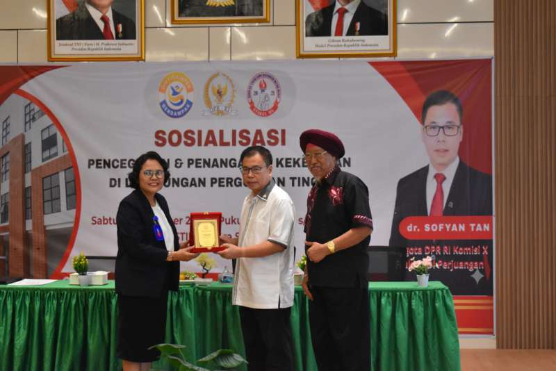 Sosialisasi Pencegahan dan Penanganan Kekerasan di Lingkungan Perguruan Tinggi Bersama Bapak Dr. Sofyan Tan, Anggota DPR RI